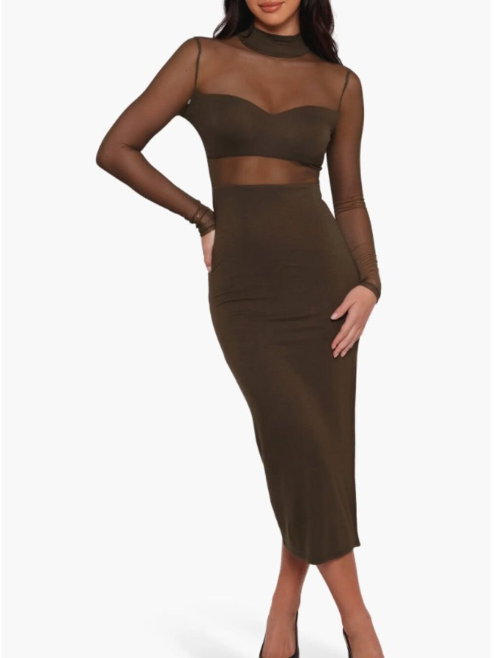 Petal and Pup Farrow Long Sleeve Midi Dress size M
